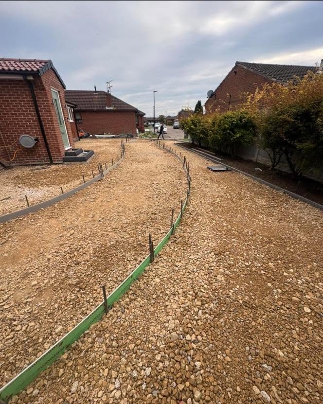 Driveway groundworks & compacted sub-base preparation